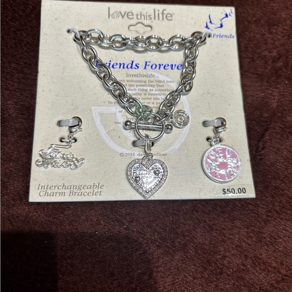 Love this Life Women's 8" Silver Interchangeable Charm Toggle Bracelet - Picture 10 of 11